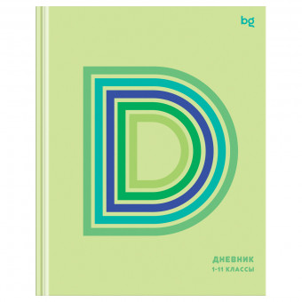 Дневник 40л 1-11 класс, твердый переплет "D-green", BG