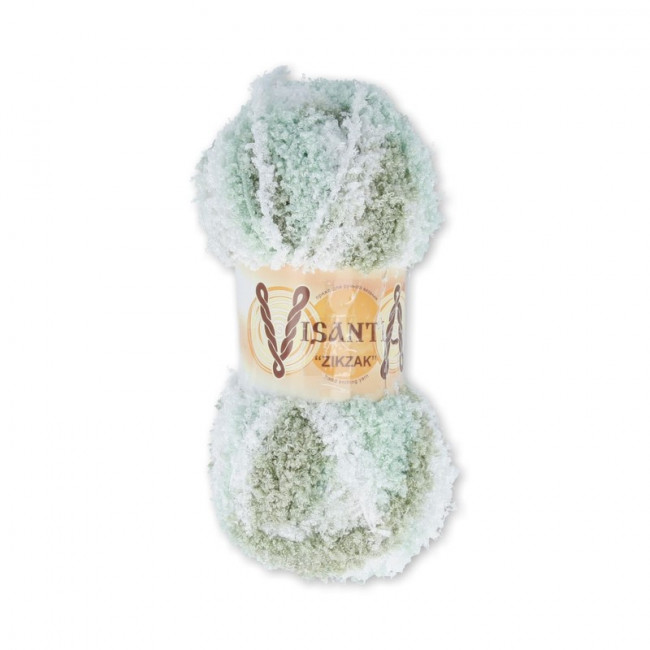 Пряжа VISANTIA "ZIKZAK"   100% полиэстер   . х  100 г  100 м ± 3 м №6605 зеленый-бл.зеленый "ZIKZAK" Пряжа VISANTIA "ZIKZAK"   100% полиэстер   . х  100 г  100 м ± 3 м №6605 зеленый-бл.зеленый "ZIKZAK"
