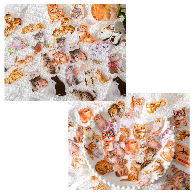 Наклейки декоративные "Cats", 40шт, ARTCoco/TS06G076