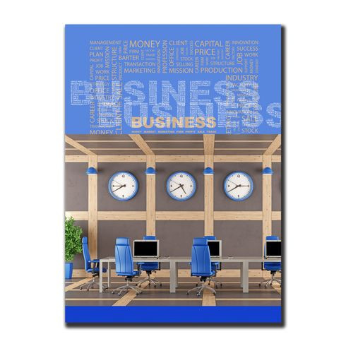 Тетрадь для записей А4 гребень 80л. клетка "Яркий офис" BG (3/18)