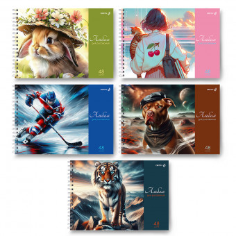 Альбом для рисования А4 48л "Для тебя", на гребне, Светоч/А234_01621(5)