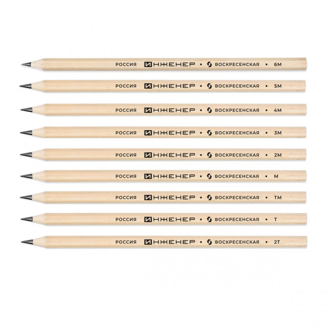 "ВКФ" "ИНЖЕНЕР" 12B-1240 Набор графитных карандашей заточенный ассорти 12 шт. 2Т(2Н), Т(Н), ТМ(НВ), ТМ(НВ), ТМ(НВ), ТМ(НВ), М(В), 2М(2В), 3М(3В), 4М(4В), 5М(5В), 6М(6В) "ВКФ" "ИНЖЕНЕР" 12B-1240 Набор графитных карандашей заточенный ассорти 12 шт. 2Т(2Н), Т(Н), ТМ(НВ), ТМ(НВ), ТМ(НВ), ТМ(НВ), М(В), 2М(2В), 3М(3В), 4М(4В), 5М(5В), 6М(6В)
