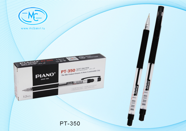 Ручка шариковая 0,5мм черная "Soft Ink Pen" на масляной основе, прозрачный корпус, PIANO (12/288) Ручка шариковая 0,5мм черная "Soft Ink Pen" на масляной основе, прозрачный корпус, PIANO (12/288)