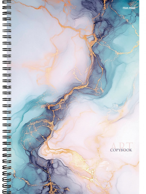 Тетрадь А4 96 клетка "Мраморный узор", на гребне, Проф-Пресс/Т96-8332 (5/30)