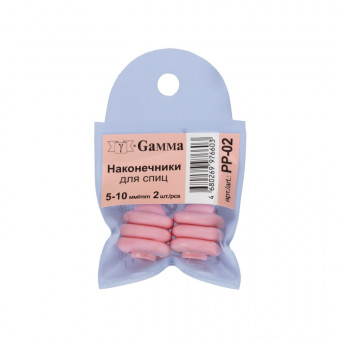 Для вязания "Gamma"   PP-02   наконечники для спиц 5мм-10мм   2 шт .