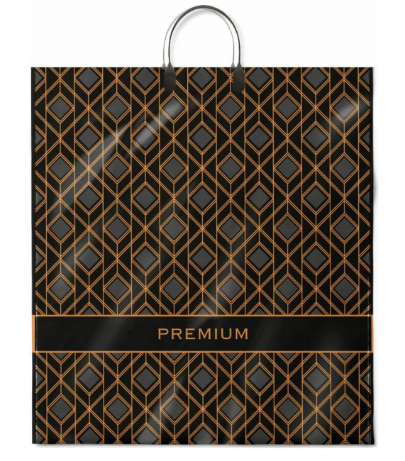 Пакет ПВД (46*50) 100 мкм "Премиум" с пластиковой ручкой (10/100)