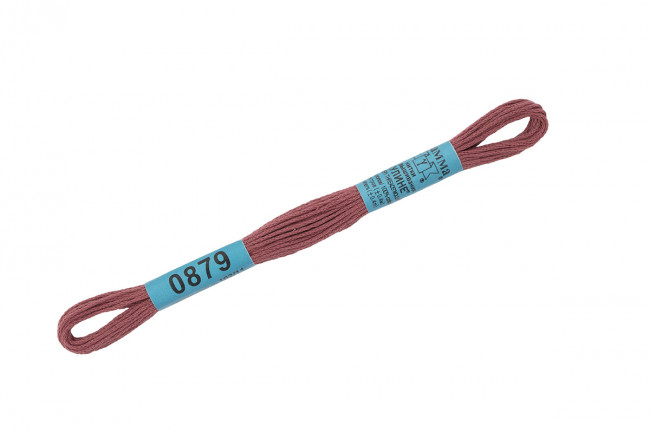 Нитки для вышивания "Gamma"    мулине  ( 0820-3070 )  100% хлопок     8 м №0879 розово-коричневый