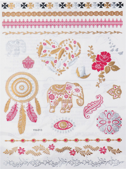 Татуировка-наклейка 14,8 х21см, Рыжий Кот/ТА-3344 (8)