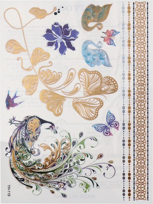 Татуировка-наклейка 14,8 х21см, Рыжий Кот/ТА-3344 (8)