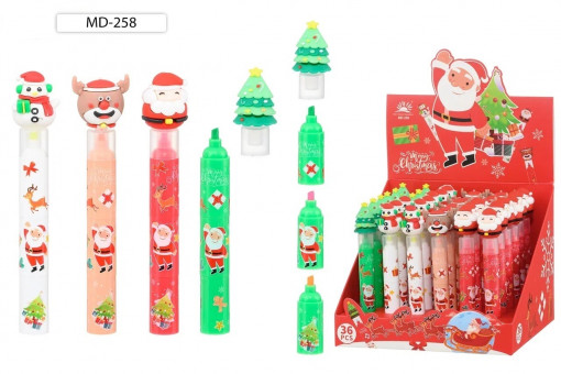 Набор текстмаркеров "НОВЫЙ ГОД" секционные; цвета-флуоресцентные, Basir/MD-258 (36) Набор текстмаркеров "НОВЫЙ ГОД" секционные; цвета-флуоресцентные, Basir/MD-258 (36)