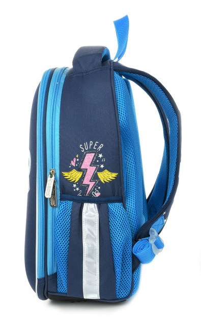 Рюкзак Schoolformat ERGONOMIC LIGHT SUPER GIRL 19,8 л синий 38х30х18 см жестк. каркас 2 отд. молния д/девочек Рюкзак Schoolformat ERGONOMIC LIGHT SUPER GIRL 19,8 л синий 38х30х18 см жестк. каркас 2 отд. молния д/девочек