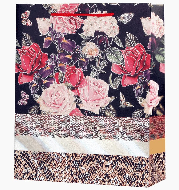 Пакет подарочный бумажный 18x23x8см "Glam shining" 4 дизайна, deVENTE, 9041118 (12)