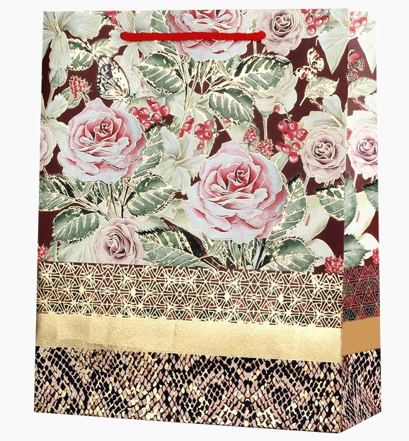 Пакет подарочный бумажный 18x23x8см "Glam shining" 4 дизайна, deVENTE, 9041118 (12)