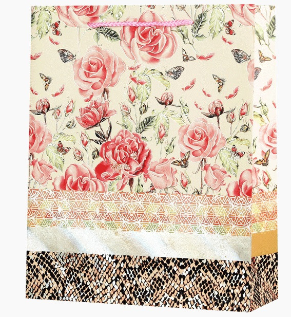 Пакет подарочный бумажный 18x23x8см "Glam shining" 4 дизайна, deVENTE, 9041118 (12)