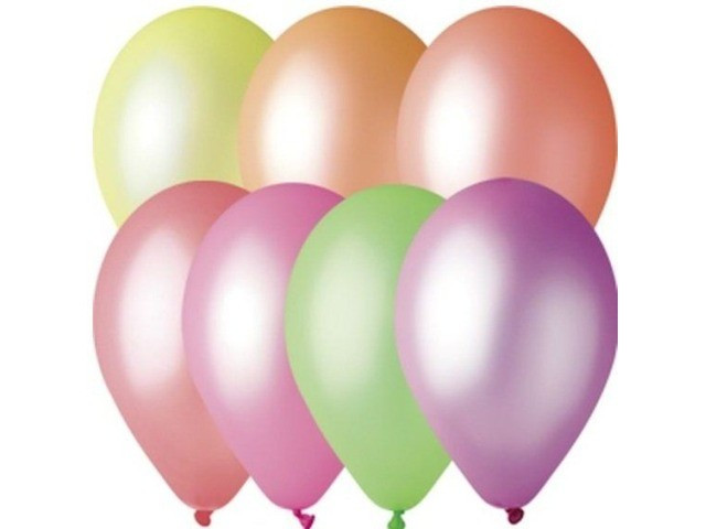Воздушные шары размер 10, неоновые цвета, ассорти, (100)