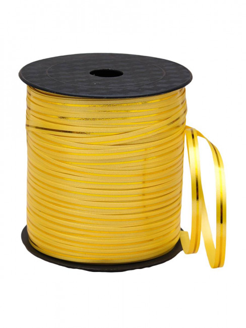 Лента упаковочная Золотые линии (5 мм.*225 м.) желтый БЛ-8101