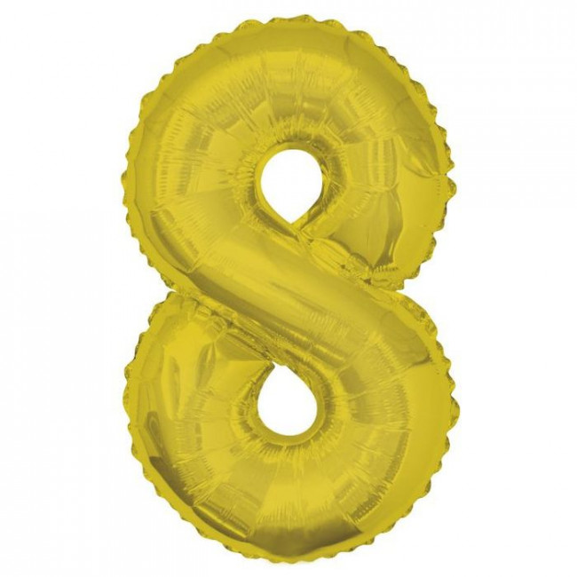 Шар ЦИФРА 8 40" золото /Gold /102 см/К