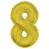 Шар ЦИФРА 8 40" золото /Gold /102 см/К