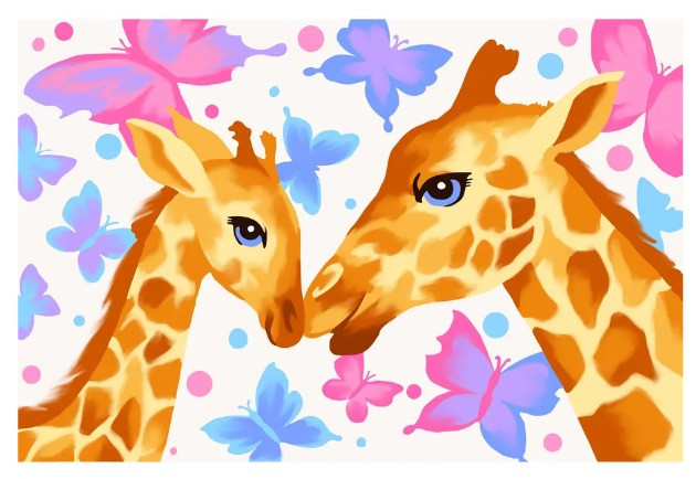 Картон "Русская живопись" SA096 Мамина забота 20х30