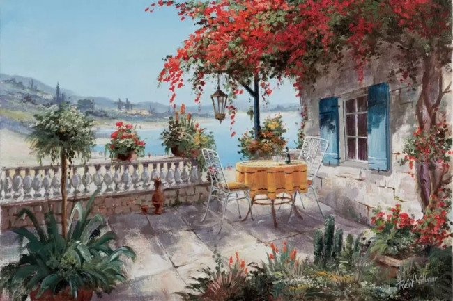 Набор для творчества "Рисование по номерам". RK005 "Café" 40*50