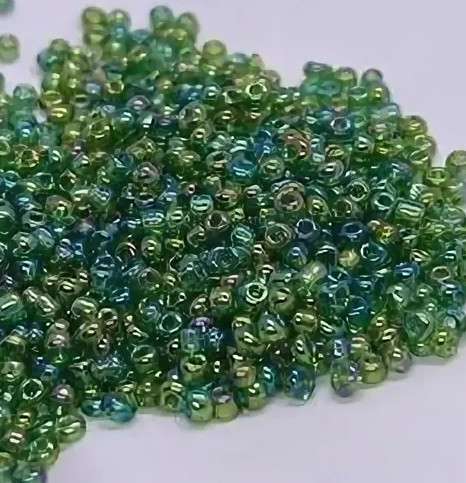 Бисер "ASMAR" размер №12, вес: 450 г, зелёный хамелеон