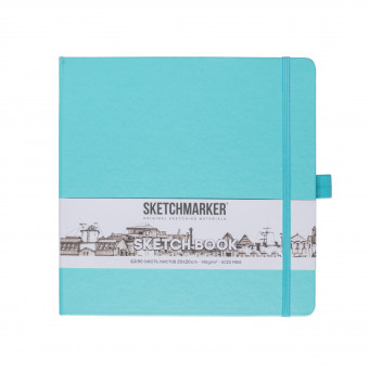 Блокнот для зарисовок 140г/кв.м 20*20см 80л, твердая обложка, аквамарин, Sketchmarker/2314505SM Блокнот для зарисовок 140г/кв.м 20*20см 80л, твердая обложка, аквамарин, Sketchmarker/2314505SM