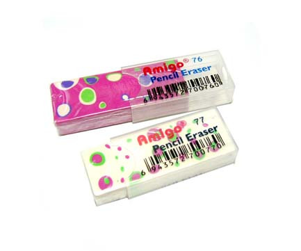 Ластик  ВН-68 цветной в пластик футляре, цвета ассорти, 60*22мм (20/1200)