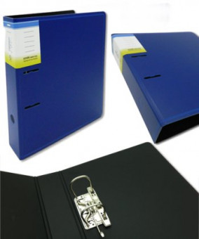 Регистратор 8,0 см.PVC   INTELLIGENT  DE-476 Синий, пластик (1/25/50)