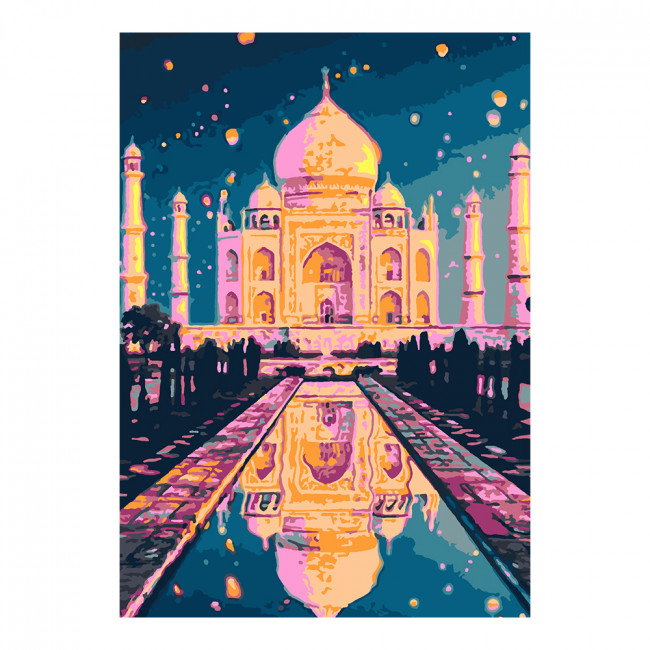 Картина по номерам на картоне "Ночной Тадж Махал" LORI/Кпн-087 (10) Картина по номерам на картоне "Ночной Тадж Махал" LORI/Кпн-087 (10)