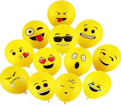 Набор воздушных шаров "Эмоджи" размер 12, 100шт, MAG-260139