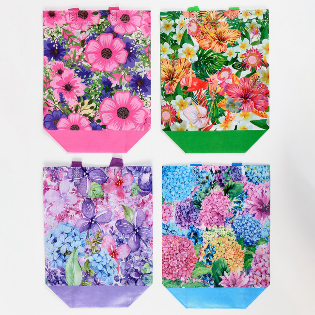 Пакет 29*27*12см "Цветы" пластиковый, MAYLOTT/4004 (12)