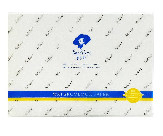 Бумага для акварели 10л. 300гр/м 270х390мм хлопок, среднезернистая, Paul Rubens LB3008Z  (1/1/40)