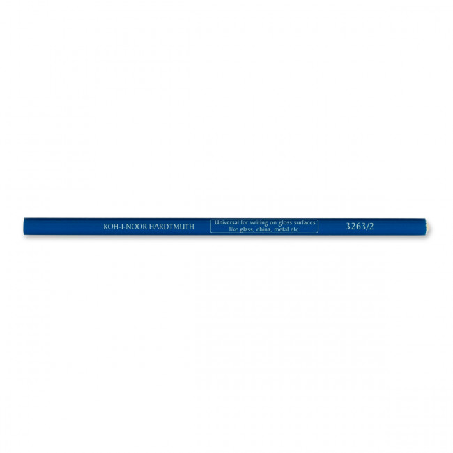 Карандаш 4,3мм для рисования на стекле, фарфоре, пластмассе и металле, синий, Koh-I-Noor/3263002001KS (6)