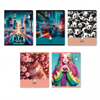 Тетрадь 96 клетка "Микс-Залайкай" скрепка, Светоч/Т79_01125 (5)