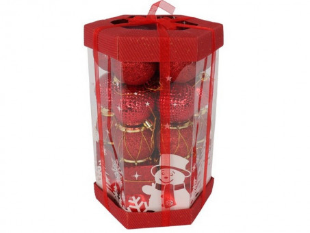 Набор красных новогодних украшений, 5 см Новогодний, 35 шт. НУ-4405