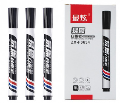 Маркер для доски круглый, 2мм, черныйZUIXUA/ZXF0634 (10)