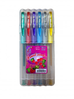 Набор гелевых ручек, 1,0мм 6цв с блёстками, ZUIXUA/STA-6 Набор гелевых ручек, 1,0мм 6цв с блёстками, ZUIXUA/STA-6