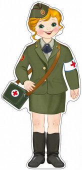 Плакат фигурный 500х350мм "Санитарка" Ф-13211(8183)