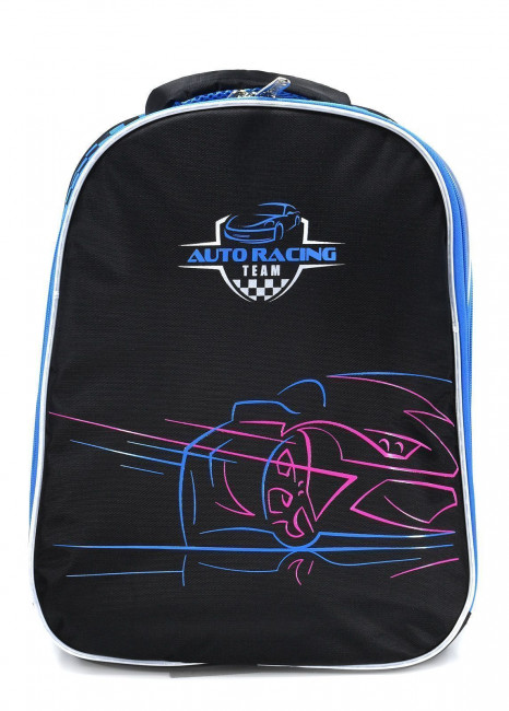 Рюкзак Schoolformat ERGONOMIC LIGHT+ MINIMAL CAR 16 л черный 38х28х16 см жестк. каркас 2 секц. молния д/мальчиков