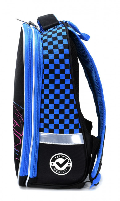 Рюкзак Schoolformat ERGONOMIC LIGHT+ MINIMAL CAR 16 л черный 38х28х16 см жестк. каркас 2 секц. молния д/мальчиков