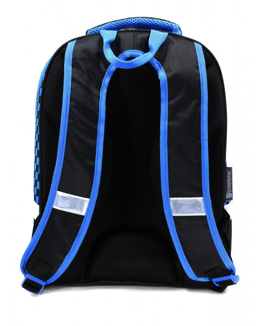 Рюкзак Schoolformat ERGONOMIC LIGHT+ MINIMAL CAR 16 л черный 38х28х16 см жестк. каркас 2 секц. молния д/мальчиков