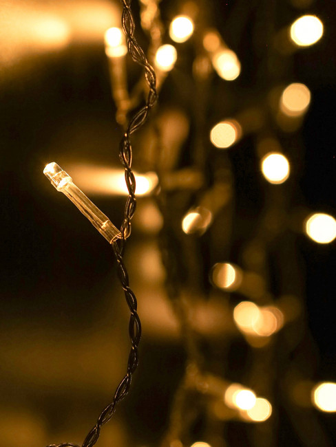 Гирлянда Штора 1*2 м, прозрачная нить, 96 лампы, тёплый белый свет MILAND/ГШ-0007