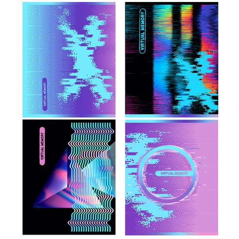 Тетрадь общая А5 скоба 96л. клетка "Virtuality" (ассорти BG (4/24)