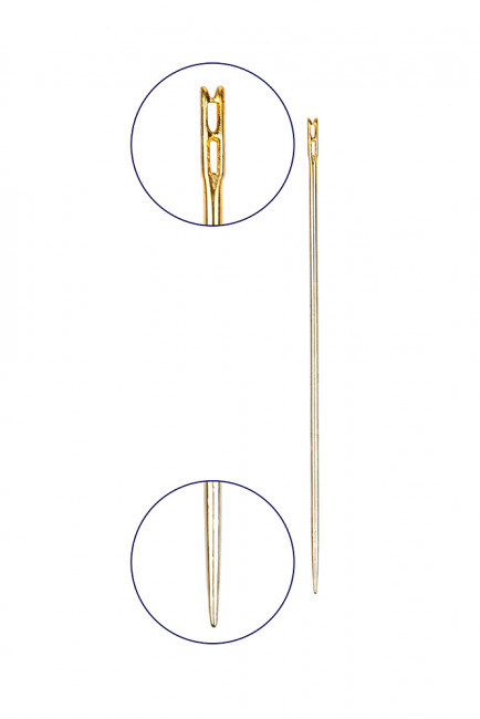 Иглы для шитья ручные "для слабовидящих" 12шт,  Gamma/HN-07