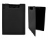 Планшет  PVC с доп. створкой DA-49  А4 черный "Полосы" зажим сверху (1/96)
