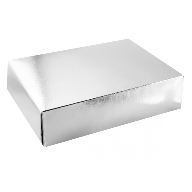 Коробка подарочная 18*25*6,5см "Metallic", серебро, Hatber/Ккс_03426 Коробка подарочная 18*25*6,5см "Metallic", серебро, Hatber/Ккс_03426