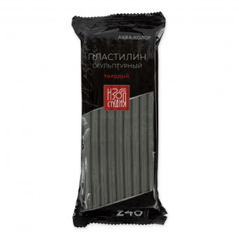 Пластилин 240г №6 серый твердый скульптурный "Изостудия", Аква-колор/IZO-SP-240 №6 (5)