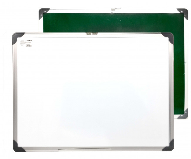 Доска офисная магнитно-маркерная 600х900мм  (белая/зеленая) алюмин. широкая рамка INTELLIGENT (CD-117) (1/1/14)