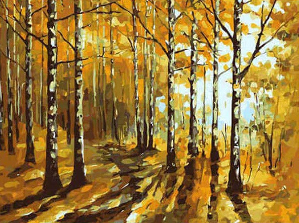 Картина по номерам "Осенняя роща" 40*50см, RK006, картонная упаковка