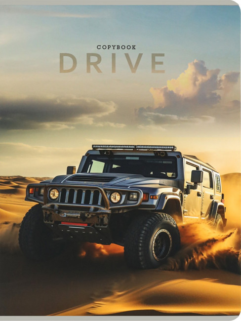 Тетрадь А4 96 клетка "Серебристый внедорожник" скрепка, Проф-Пресс/Т96-2272 (5/30)